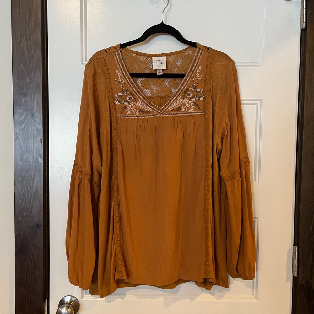 Knox Rose Yellow Long Sleeve Top